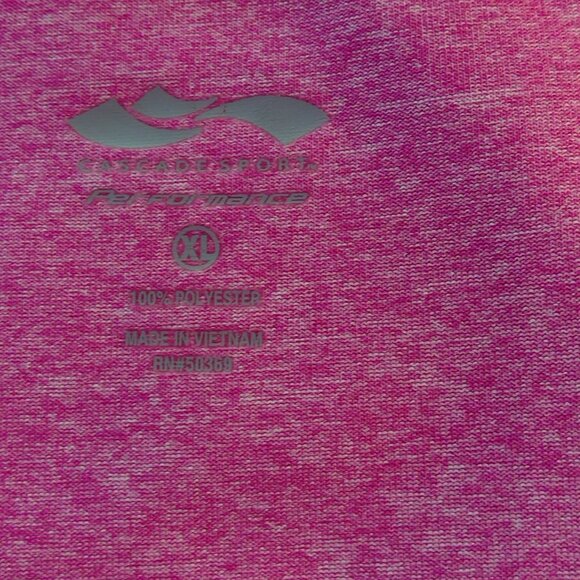Cascade Sport Performance Women's Pink Short Sleeve Active Wear Shirt (Size XL) - Picture 4 of 6